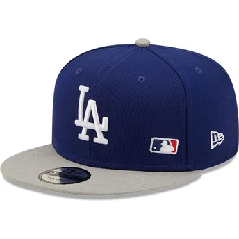 los-angeles-dodgers-mlb-new-era-9fifty-team-arch-snapback-kappe-in-blau-und-grau