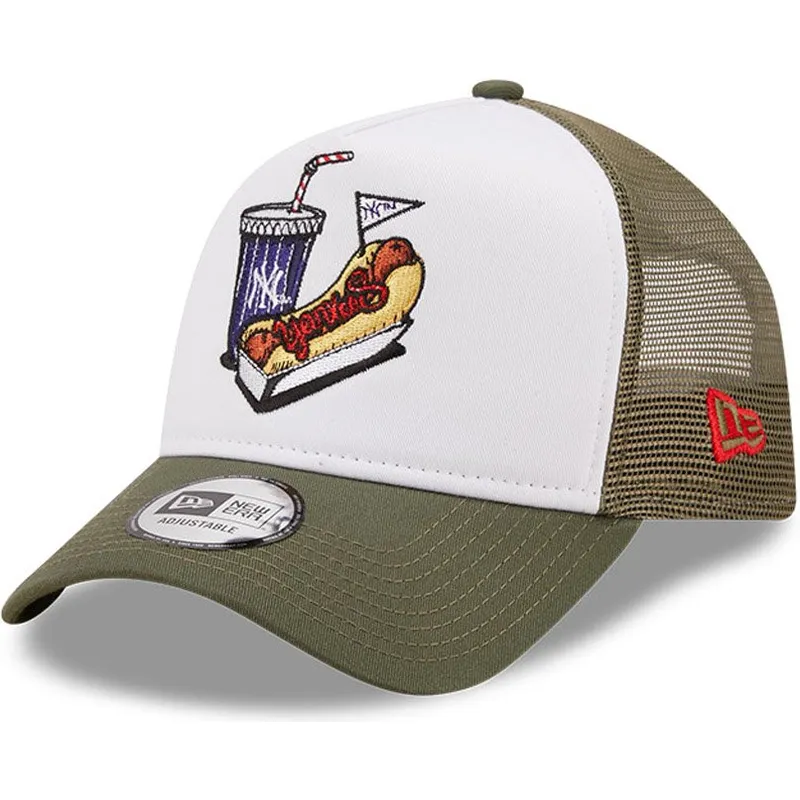 siltovka-zaoblena-biely-snapback-a-frame-stadium-food-hot-dog-new-york-yankees-mlb-new-era