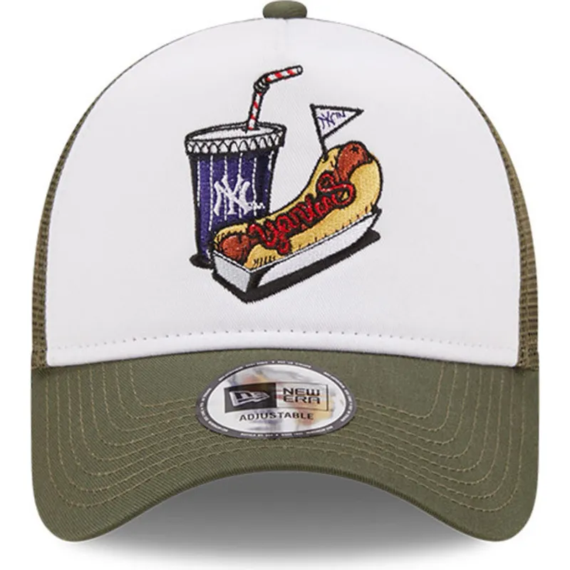 siltovka-zaoblena-biely-snapback-a-frame-stadium-food-hot-dog-new-york-yankees-mlb-new-era