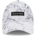 siltovka-zaoblena-biely-nastavitelny-9forty-clear-marble-le-louvre-new-era