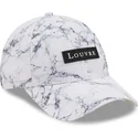 siltovka-zaoblena-biely-nastavitelny-9forty-clear-marble-le-louvre-new-era