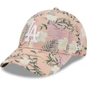 siltovka-zaoblena-ruzova-nastavitelny-9forty-floral-los-angeles-dodgers-mlb-new-era