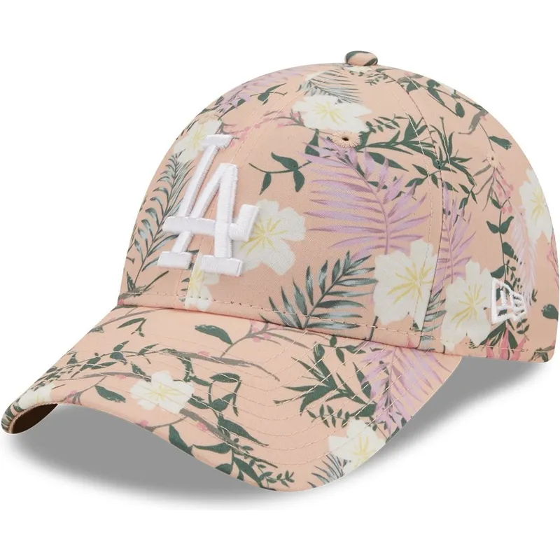 siltovka-zaoblena-ruzova-nastavitelny-9forty-floral-los-angeles-dodgers-mlb-new-era
