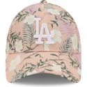 siltovka-zaoblena-ruzova-nastavitelny-9forty-floral-los-angeles-dodgers-mlb-new-era