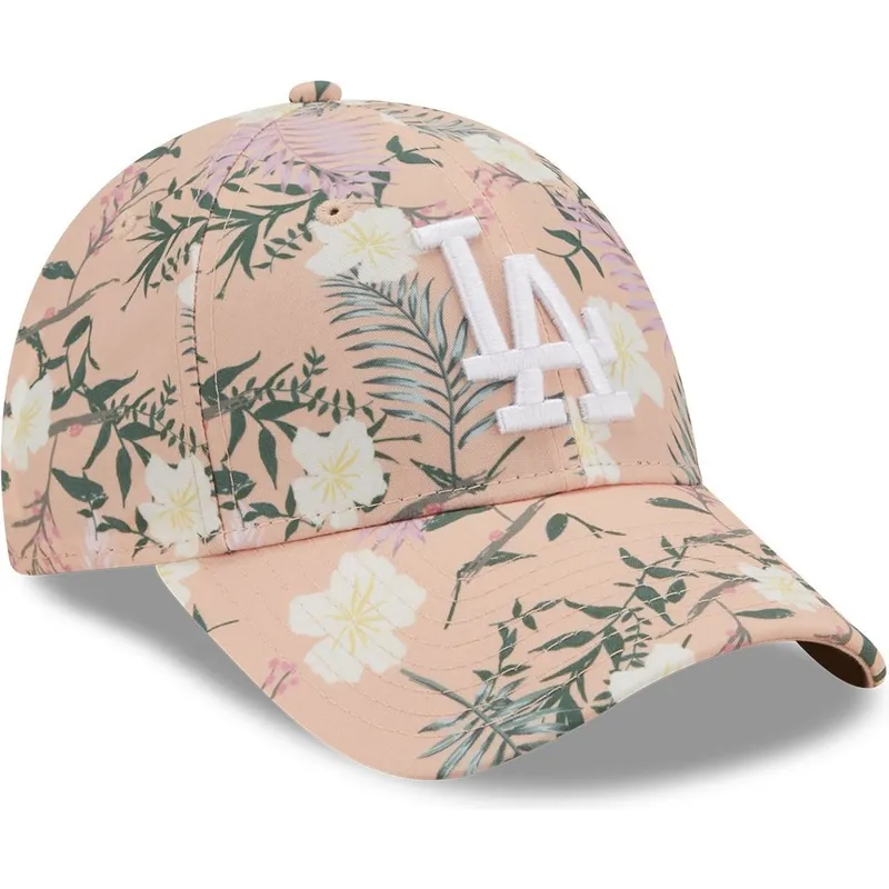 siltovka-zaoblena-ruzova-nastavitelny-9forty-floral-los-angeles-dodgers-mlb-new-era