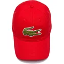 rote-verstellbare-curved-cap-contrast-strap-oversized-crocodile-von-lacoste