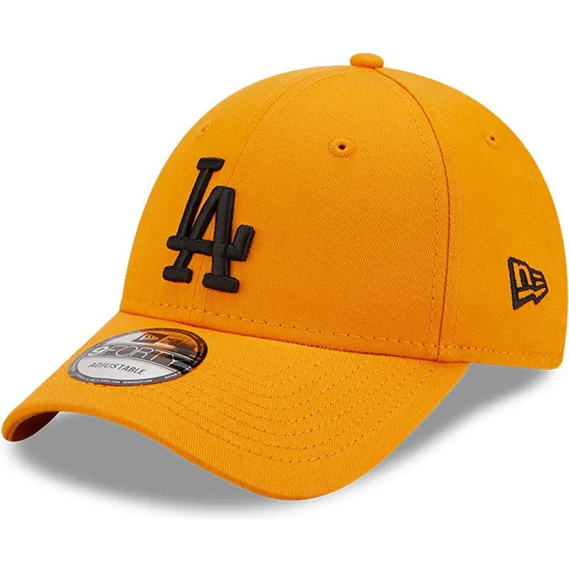 siltovka-zaoblena-oranzova-nastavitelny-9forty-league-essential-los-angeles-dodgers-mlb-new-era