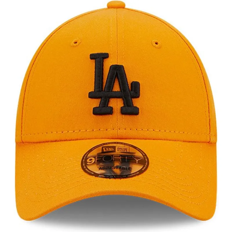 siltovka-zaoblena-oranzova-nastavitelny-9forty-league-essential-los-angeles-dodgers-mlb-new-era