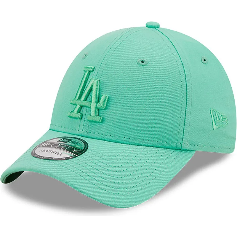 siltovka-zaoblena-zelena-nastavitelny-9forty-league-essential-los-angeles-dodgers-mlb-new-era