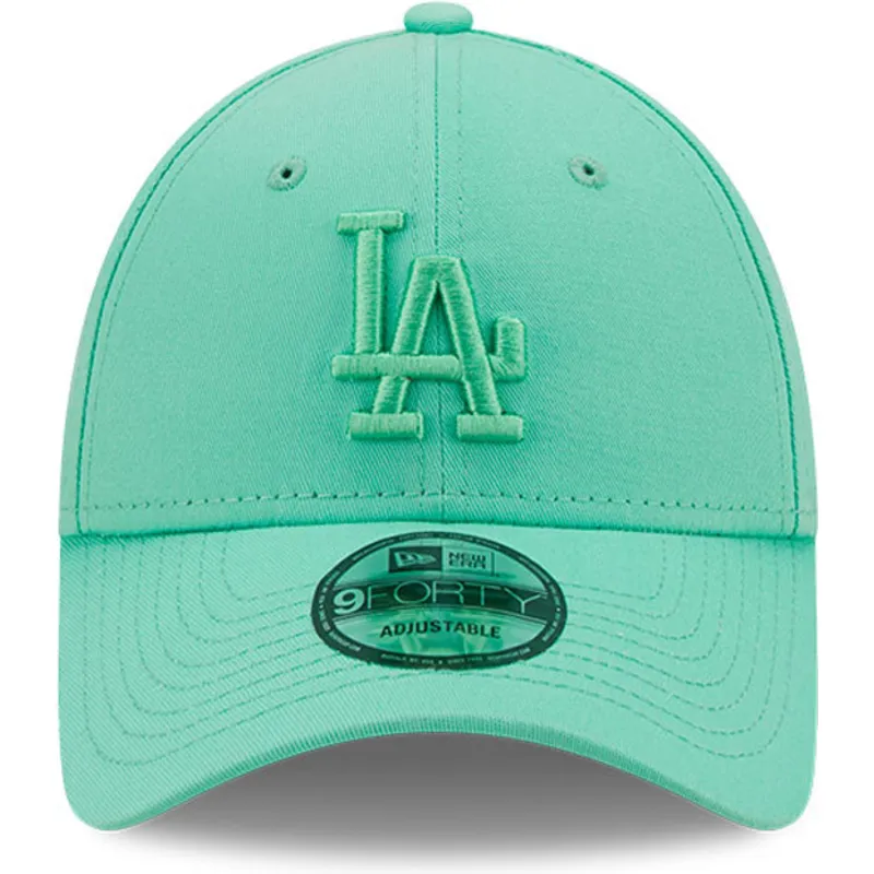 siltovka-zaoblena-zelena-nastavitelny-9forty-league-essential-los-angeles-dodgers-mlb-new-era