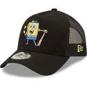 siltovka-zaoblena-cierna-snapback-a-frame-sporty-spongebob-new-era