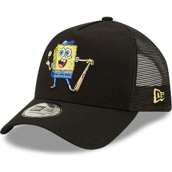 siltovka-zaoblena-cierna-snapback-a-frame-sporty-spongebob-new-era