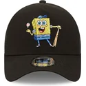 siltovka-zaoblena-cierna-snapback-a-frame-sporty-spongebob-new-era