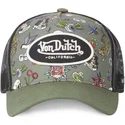 siltovka-zaoblena-zelena-snapback-tattoo-tat-k-von-dutch