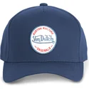 von-dutch-kustom-kulture-col-mar1-navyblaue-snapback-cap-mit-gebogenem-schirm