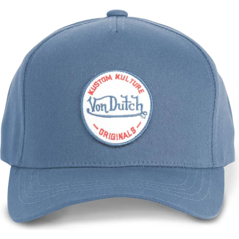 siltovka-zaoblena-modra-snapback-kustom-kulture-col-ant-von-dutch