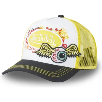 Trucker-Cap weiß, gelb und schwarz PAT YEL von Von Dutch