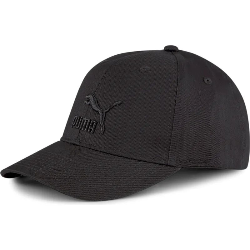 schwarze-verstellbare-curved-cap-mit-schwarzem-classics-archive-logo-von-puma