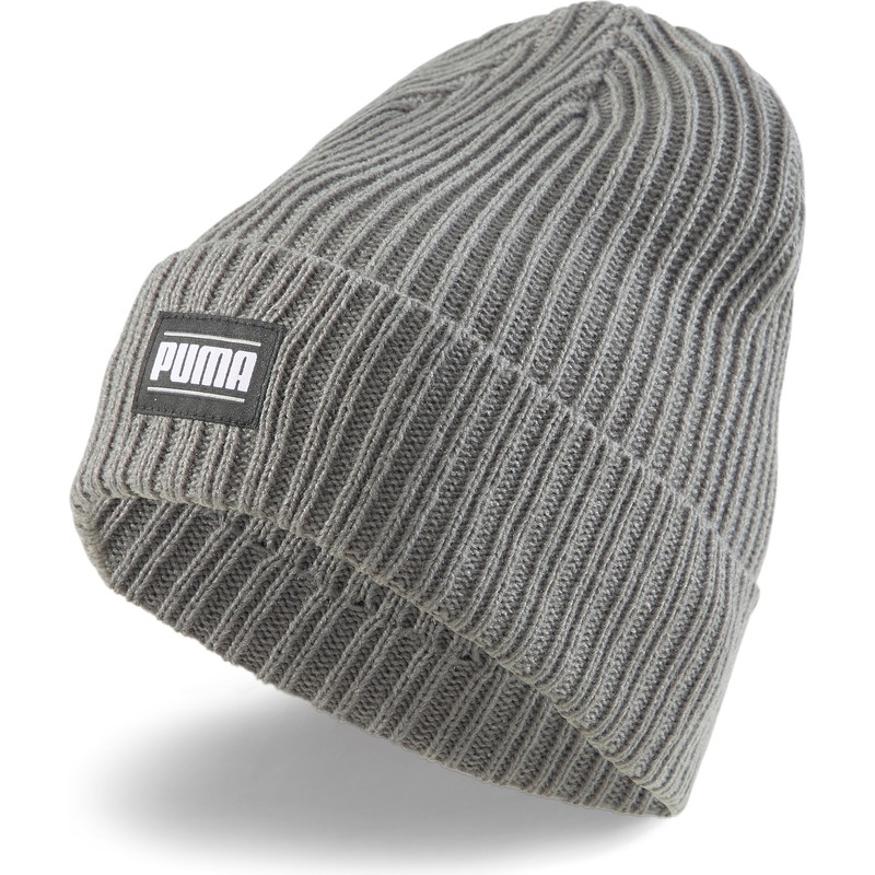 puma-ribbed-classic-cuff-grey-beanie