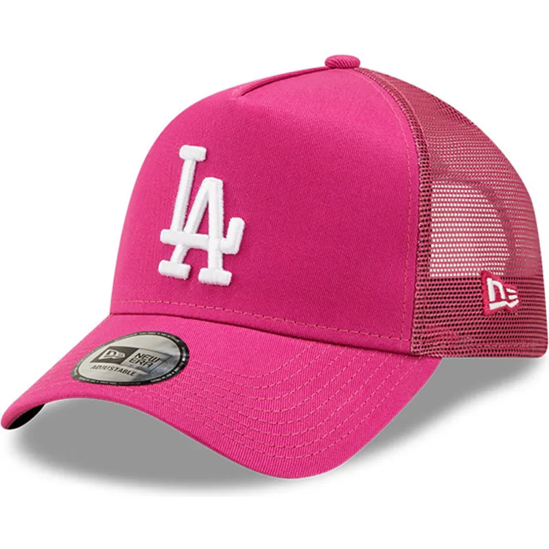 siltovka-zaoblena-ruzova-snapback-a-frame-tonal-mesh-los-angeles-dodgers-mlb-new-era