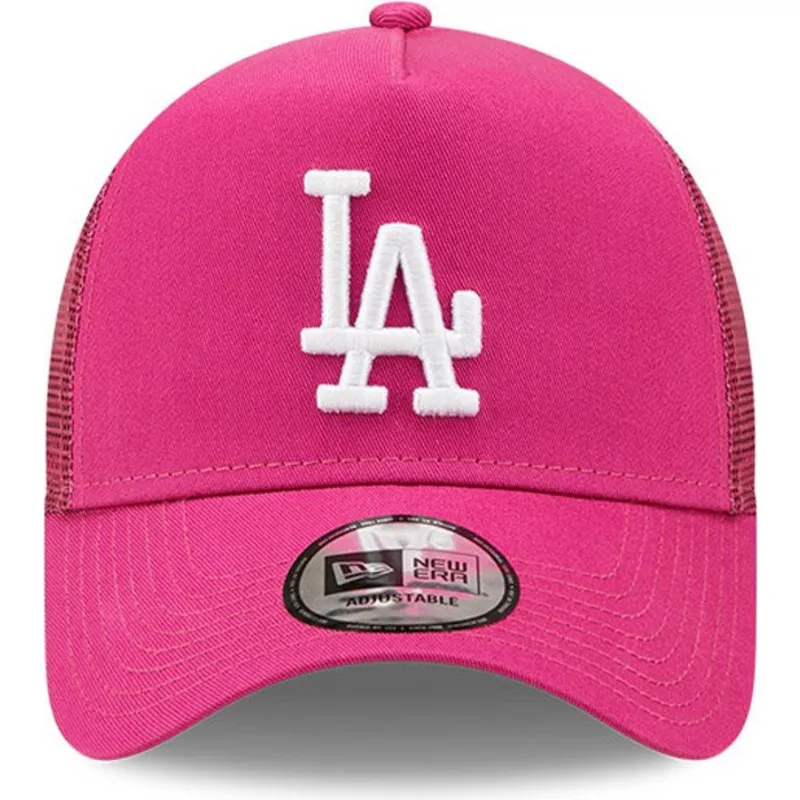 siltovka-zaoblena-ruzova-snapback-a-frame-tonal-mesh-los-angeles-dodgers-mlb-new-era