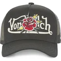 siltovka-zaoblena-cierna-snapback-flor-nr-von-dutch