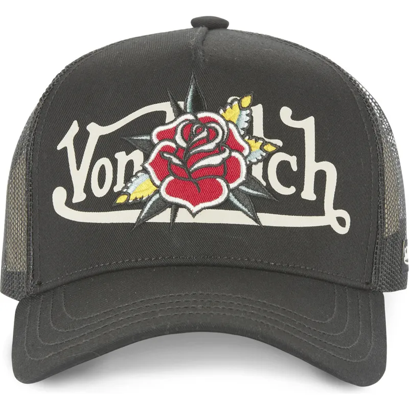 siltovka-zaoblena-cierna-snapback-flor-nr-von-dutch