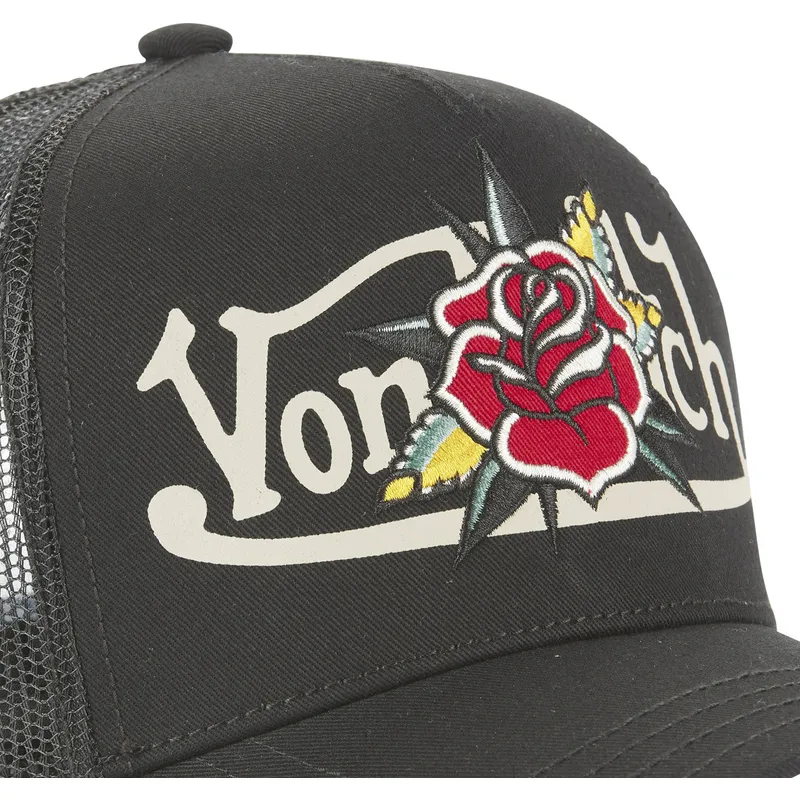 siltovka-zaoblena-cierna-snapback-flor-nr-von-dutch