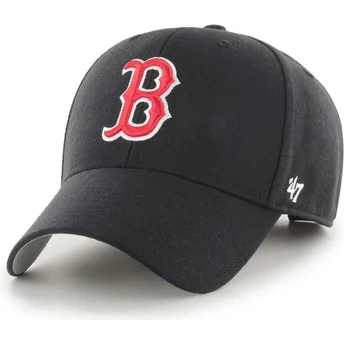 Schwarze verstellbare gebogene MVP-Kappe der Boston Red Sox MLB von 47 Brand