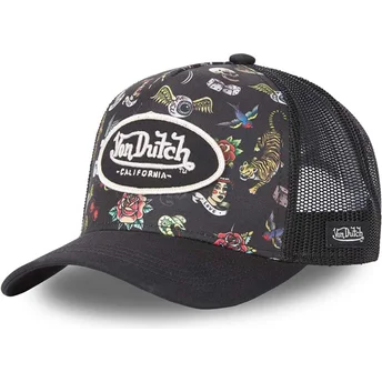 Šiltovky zaoblená kamionista čierna snapback Tattoo TAT NR Von Dutch
