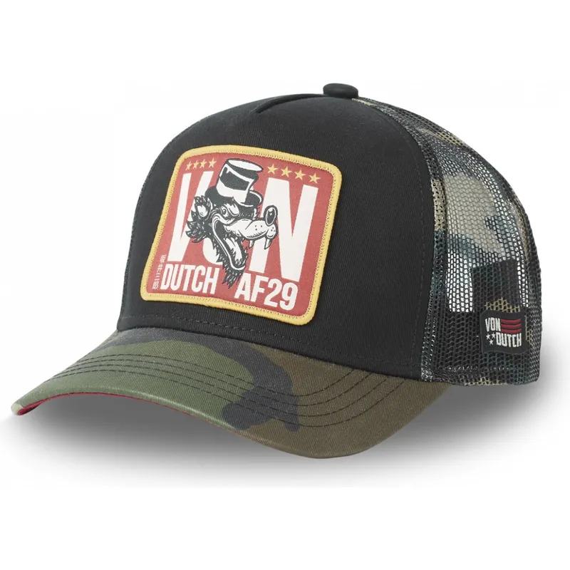 siltovka-zaoblena-cierna-snapback-wolf-von-dutch