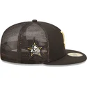 schwarze-flat-brim-trucker-cap-mit-goldenem-logo-59fifty-all-star-game-los-angeles-dodgers-mlb-von-new-era