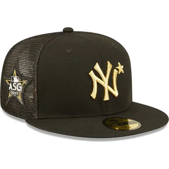 new-era-59fifty-new-york-yankees-mlb-all-star-game-schwarze-flache-trucker-kappe-mit-goldenem-logo