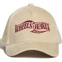 cap-zaoblena-beige-adjustable-strap-wheels-and-waves