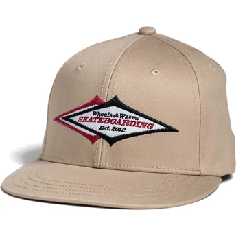 Beige Flatcap Snapback Skateboarding WW24 von Wheels And Waves