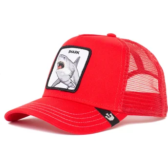 Gorra trucker rojo tiburón Shark Dunnah The Farm de...