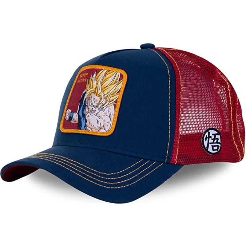 siltovka-zaoblena-tmavomodra-snapback-super-saiyan-say1-son-goku-dragon-ball-capslab
