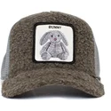 braune-und-graue-trucker-kappe-mit-pluschkaninchen-bunny-business-the-farm-von-goorin-bros