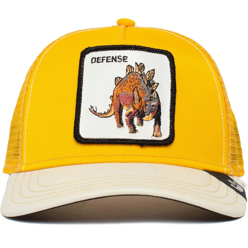 siltovka-zaoblena-zlta-snapback-defense-roofed-lizard-the-farm-goorin-bros
