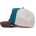 goorin-bros-trucker-kappe-in-blau-weiss-und-schwarz-mit-velociraptor-clever-swift-robber-the-farm