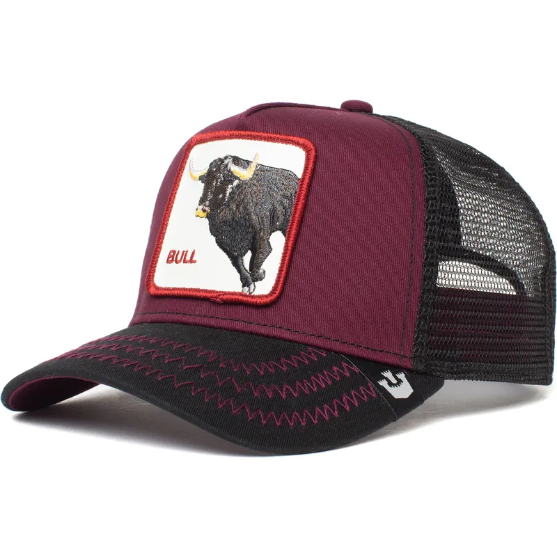 siltovka-zaoblena-cervena-snapback-the-bull-the-farm-goorin-bros