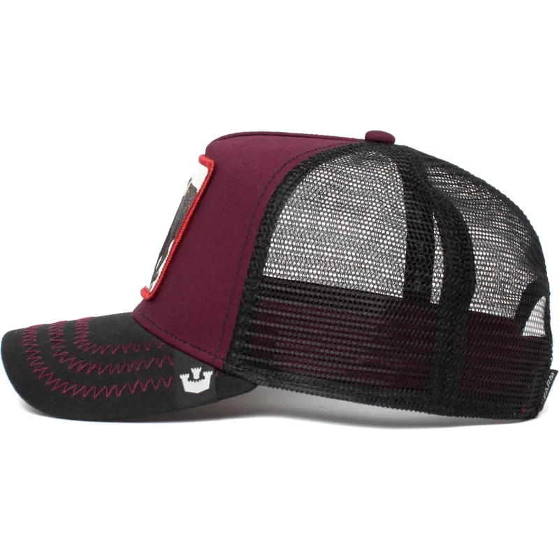 siltovka-zaoblena-cervena-snapback-the-bull-the-farm-goorin-bros
