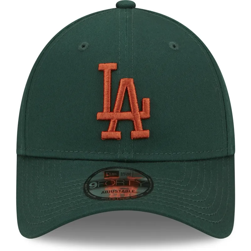 siltovka-zaoblena-zelena-nastavitelny-9forty-league-essential-los-angeles-dodgers-mlb-new-era