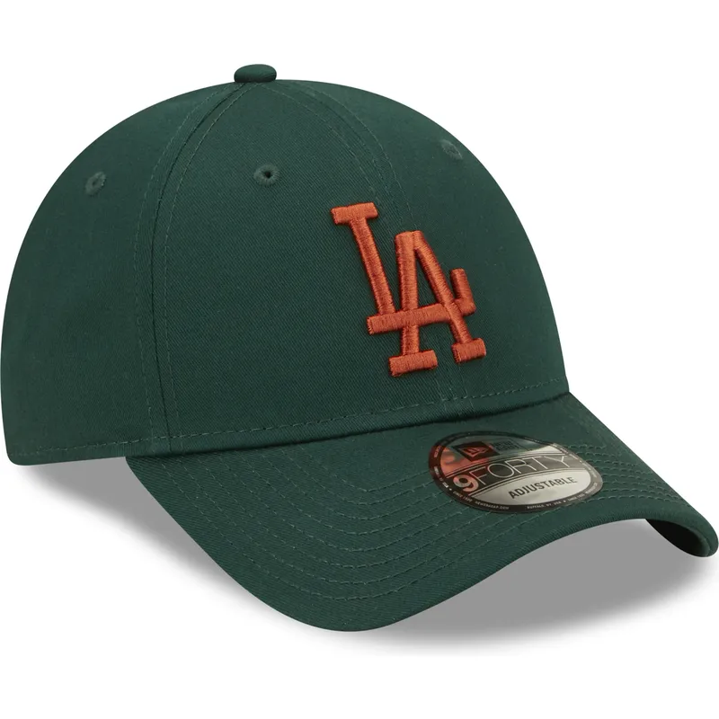 siltovka-zaoblena-zelena-nastavitelny-9forty-league-essential-los-angeles-dodgers-mlb-new-era