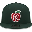 new-era-new-york-yankees-mlb-9fifty-ny-apple-dunkelgrun-rote-snapback-kappe