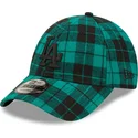 siltovka-zaoblena-zelena-nastavitelny-9forty-plaid-los-angeles-dodgers-mlb-new-era
