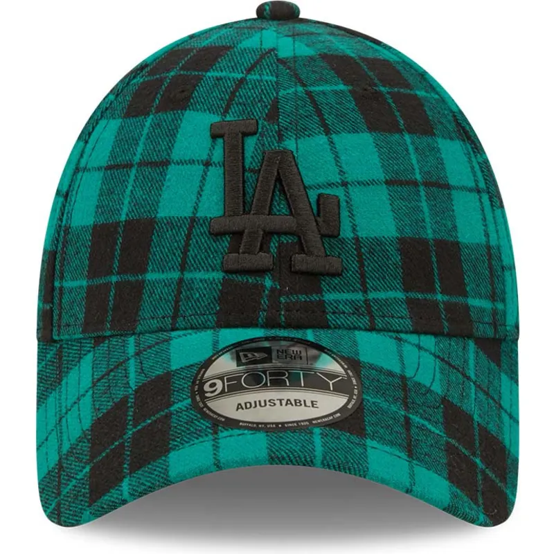 siltovka-zaoblena-zelena-nastavitelny-9forty-plaid-los-angeles-dodgers-mlb-new-era