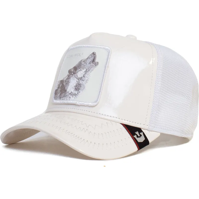 siltovka-zaoblena-biely-snapback-lone-wolf-big-white-patent-leather-the-farm-goorin-bros