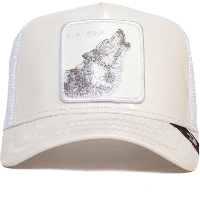 siltovka-zaoblena-biely-snapback-lone-wolf-big-white-patent-leather-the-farm-goorin-bros