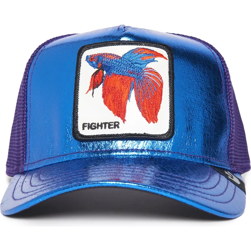 siltovka-zaoblena-modra-snapback-siam-fighter-blue-light-metallic-the-farm-goorin-bros
